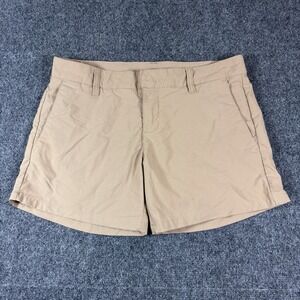 Hurley Nike DRI-Fit Women Khaki Low Rise Shorts Pockets Nylon Blend Size‎ 7